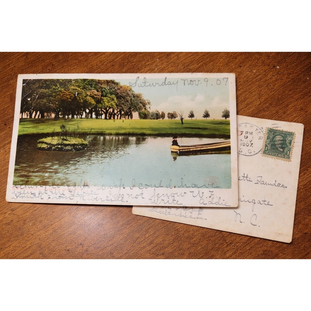 Antique Country Club Grounds Charleston SC Postcard Posted 1907 Detroit...